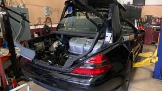 How to remove every single panel inside the car \& the trunk in an r230 SL55 SL55 Build pt3