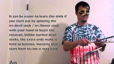 Tri Flower Stick Helicopter: Learn the Tri Devil Stick Helicopter in Slow Motion