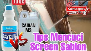 CARA  MEMBERSIHKAN SCREEN SABLON MANUAL ❗Tips & Trik Hasilnya Seperti Baru