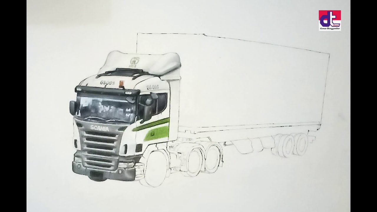 Mewarnai Sketsa  Gambar Truk  Scania Terbaru KataUcap