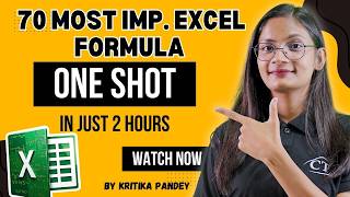 70 Most Important MS Excel Formula One Shot in Just 2 Hours | MS Excel Formula Tips &amp; Tricks 2025