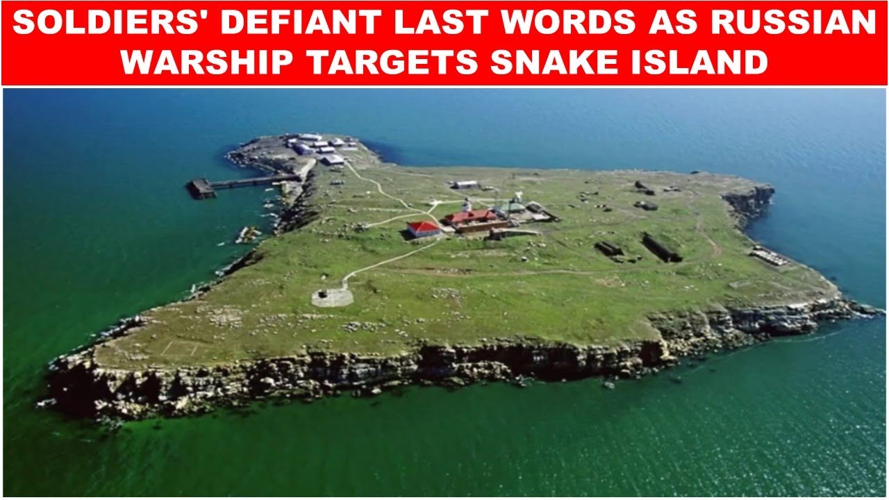 Ukrainian Soldiers on Snake Island Duck As A Russian Warship bombards ...