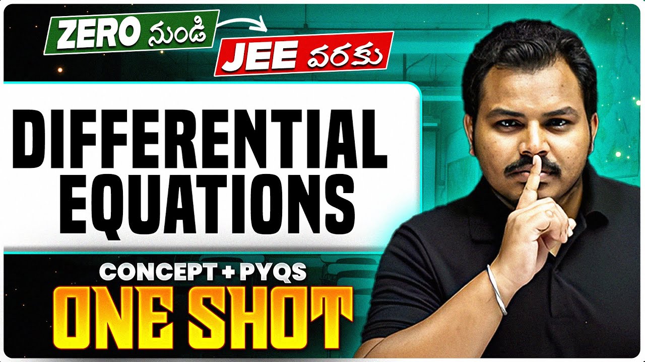 Differential Equations One Shot - Complete Chapter & PYQs | JEE 2026 ...