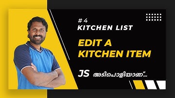14 | Kitchen List | Edit A List Item | JavaScript Malayalam | Web Diary