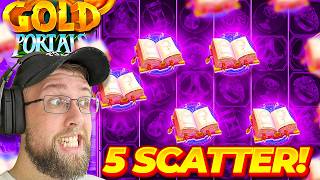 WE HIT AN INSANELY RARE 5 SCATTER BONUS… (GOLD PORTALS)