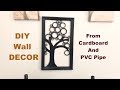 Home Decor 3d Wall Art From Cardboard and PVC Diy Project