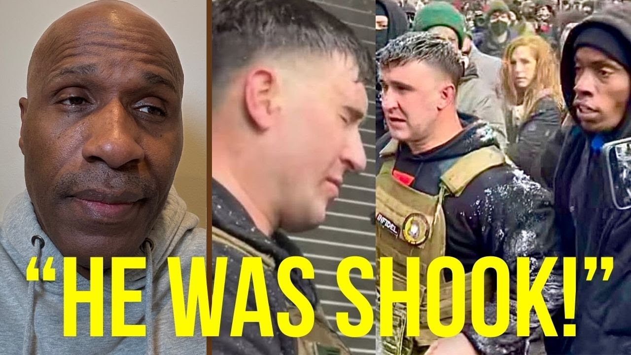 Far-Right Agitator Pulled to SAFETY by a Black Man