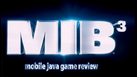 Men in Black 3 Java Game Review