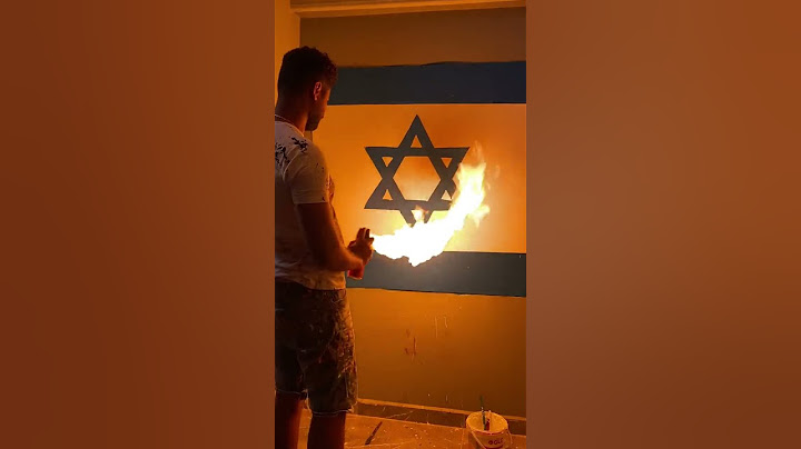 رسمت علم اسرائيل وولعت فيه تضامنا مع اخواتنا الفلسطينيين و رسمت علم فلسطين مكانه