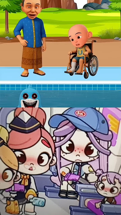 THERE'S A SHARK MONSTER #shorts #funny #comedy #cartoon #animation #upinipin