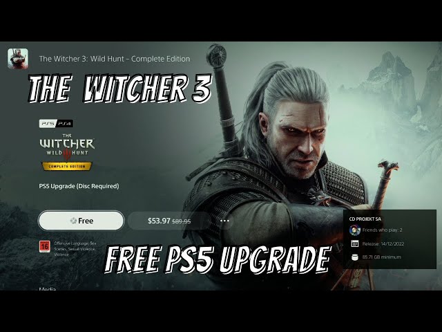 The Witcher 3 PS5 Upgrade: How To Get