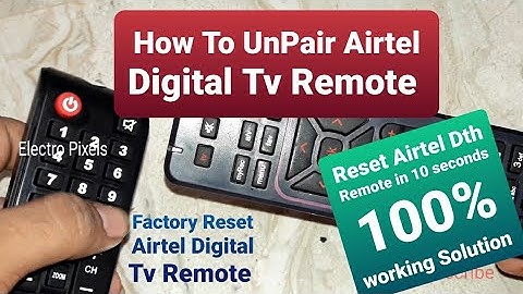 How to Reset Airtel DTH Remote|Factory Reset (UnPair)Airtel Digital TV Remote in one Minutes|Part2