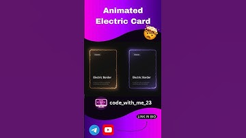 Animated Electric Border Card using HTML & CSS ⚡ | UI Animation Shorts
