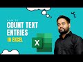 How to Count Text Entries in Excel | #shorts | Excel Life - Amit Kumar