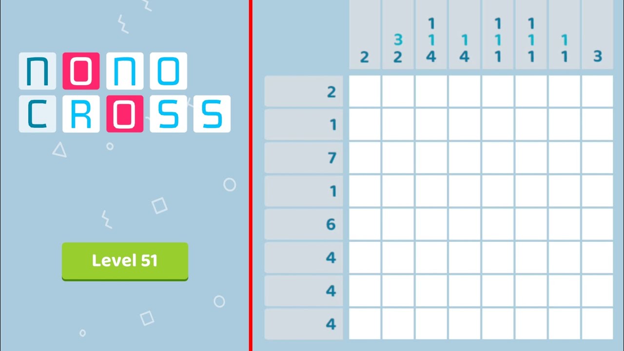 nonoページ Nonocross Level 51 Game Walkthrough - YouTube