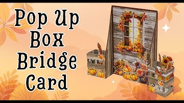 Pop Up Box Bridge Card Tutorial | Easy 5x7 Fancy Fold | Autumn Card Using @mintaypapers