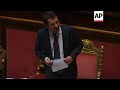 Salvini speaks in Italian Senate about migrant row with French government