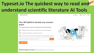 typeset.io Your AI Copilot to decode any research paper AI Tools Wealth