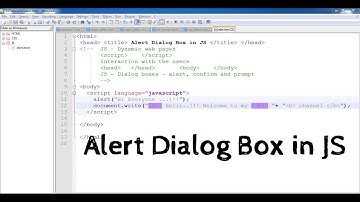 Alert Dialog Box in JS || JavaScript Dialog Box
