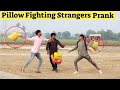 Pillow Fighting Prank Strangers In Public | Try To Not Laugh
