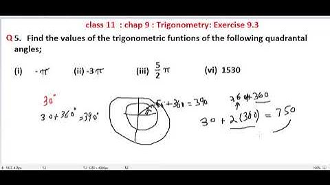 class 11 math chapter 9 exercise 9.3 question 5 || what are coterminal angles|| ASIF JALAL ACADEMY