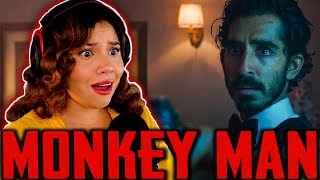 ACTRESS REACTS to MONKEY MAN (2024) FIRST TIME WATCHING *DEV PATEL IS BRUTAL IN THIS!*