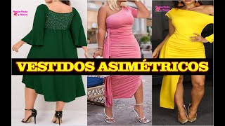 VESTIDOS ASIMÉTRICOS Para damas con CURVAS 💜💖💜 ASYMMETRIC DRESSES For ladies with CURVES