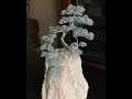 How to make a wire bonsai tree on a stone, or crystal .