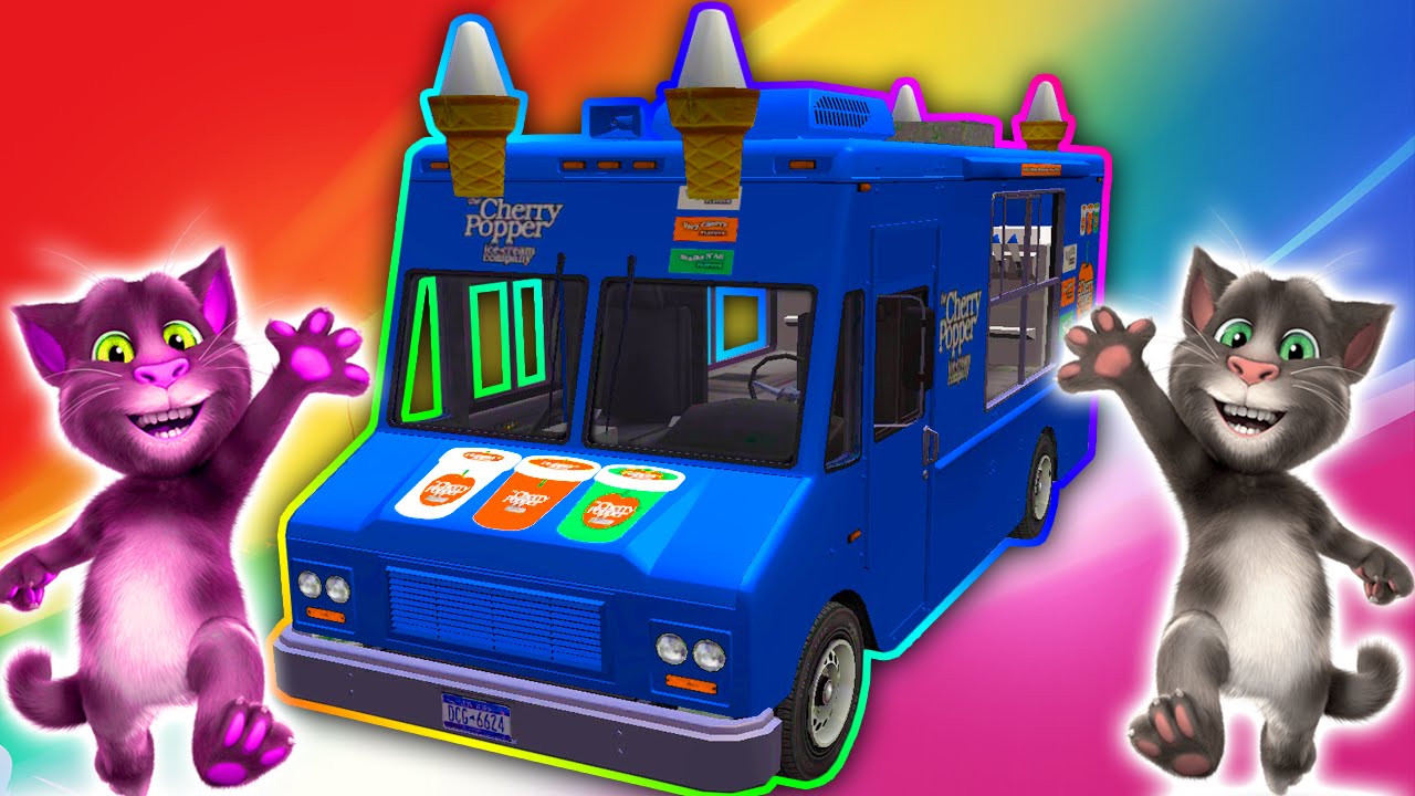 Colors IceCream Cars and Talking Tom Colors Mega Fun Party Kids Songs