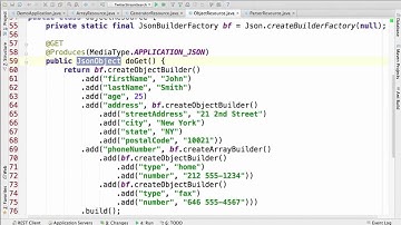 JSON Processing 1.0 Demo
