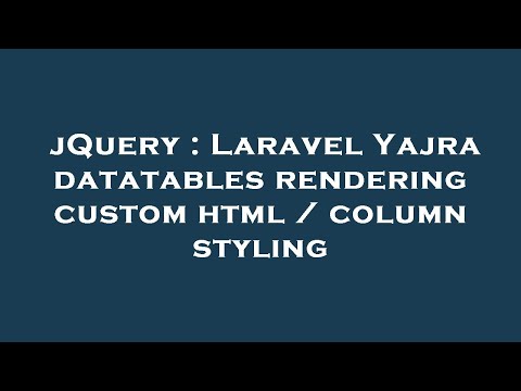 jQuery : Laravel