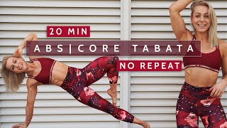 20 MIN ABS | CORE TABATA - Intense | No Repeat | Fun Music | Super Sweaty | Strong | Happy Mood