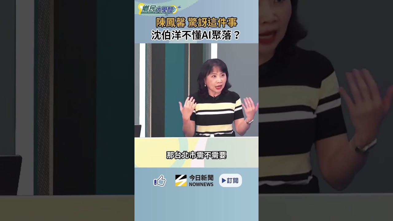 沈伯洋稱AI廊帶連線就好？陳鳳馨談產業聚落效應！再以「迷因股」比喻沈伯洋！?｜NOWNEWS