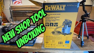 DeWalt Shop Vac Model DXV08SA unboxing. New tools for Shop. Safety for shop Fire Extinguishers Kidde