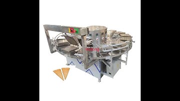 Small Stroopwafel Production Line Crispy Egg Roll Icecream Cone Maker Waffle Cone Making Machine