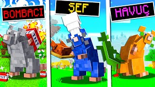 BOMBACI FARE ve AŞÇI FARE - minecraft'ta fare yedik 🤮
