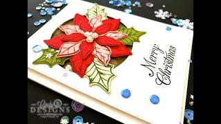 How to Create a Stampin' Up! Poinsettia Place Suite Collection Window Christmas Card