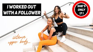 I WORKED OUT WITH A FOLLOWER - SHE WAS SURPRISED!