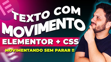 Como criar um texto com animação continua ELEMENTOR E CSS passo a passo