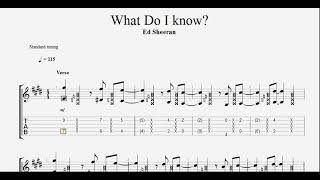 What Do I Know by Ed Sheeran - Guitar Play Along