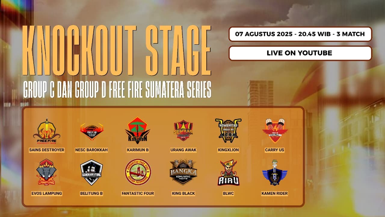 FREE FIRE SUMATERA SERIES 2025 - KNOCKOUT STAGE DAY 1 [ C VS D ]
