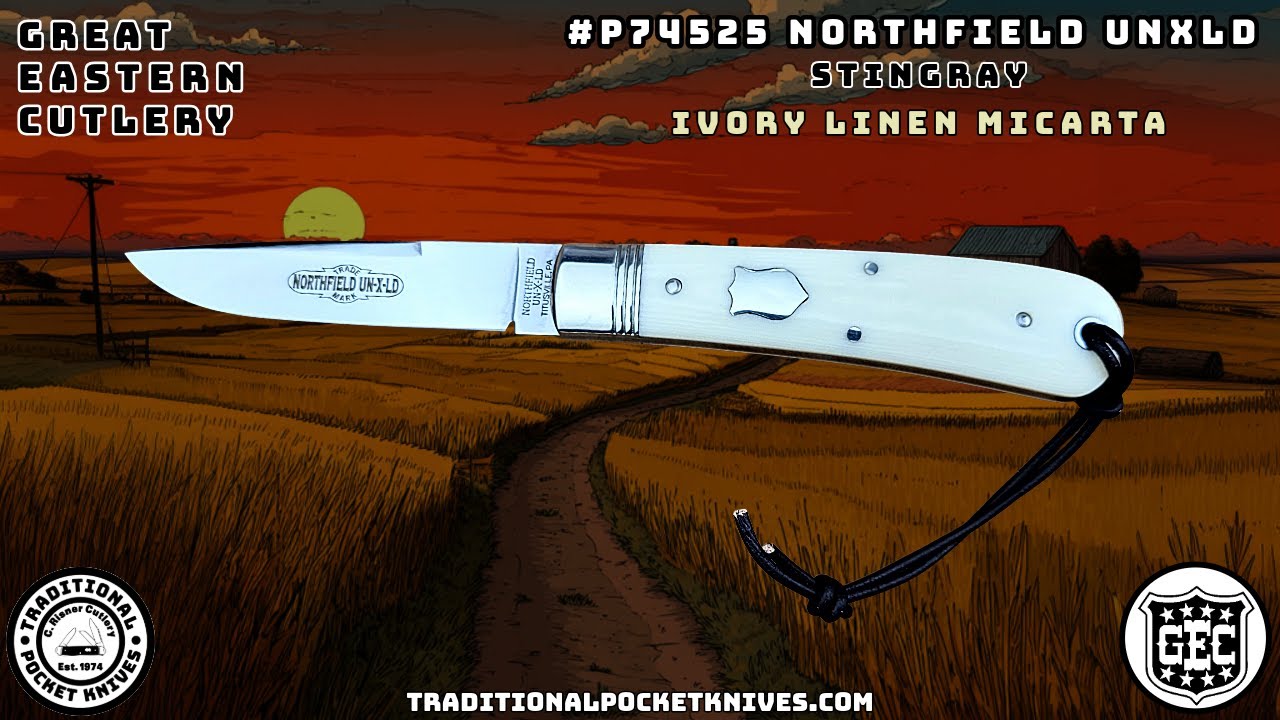 Great Eastern Cutlery: #74 Stingray Fixed Blade Ivory Linen Micarta