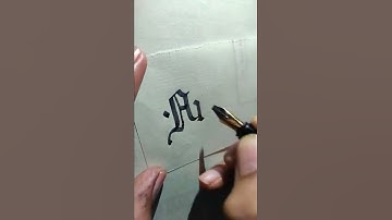 Aman name in gothic calligraphy #shorts #youtube #calligraphy #art #requestedvideo