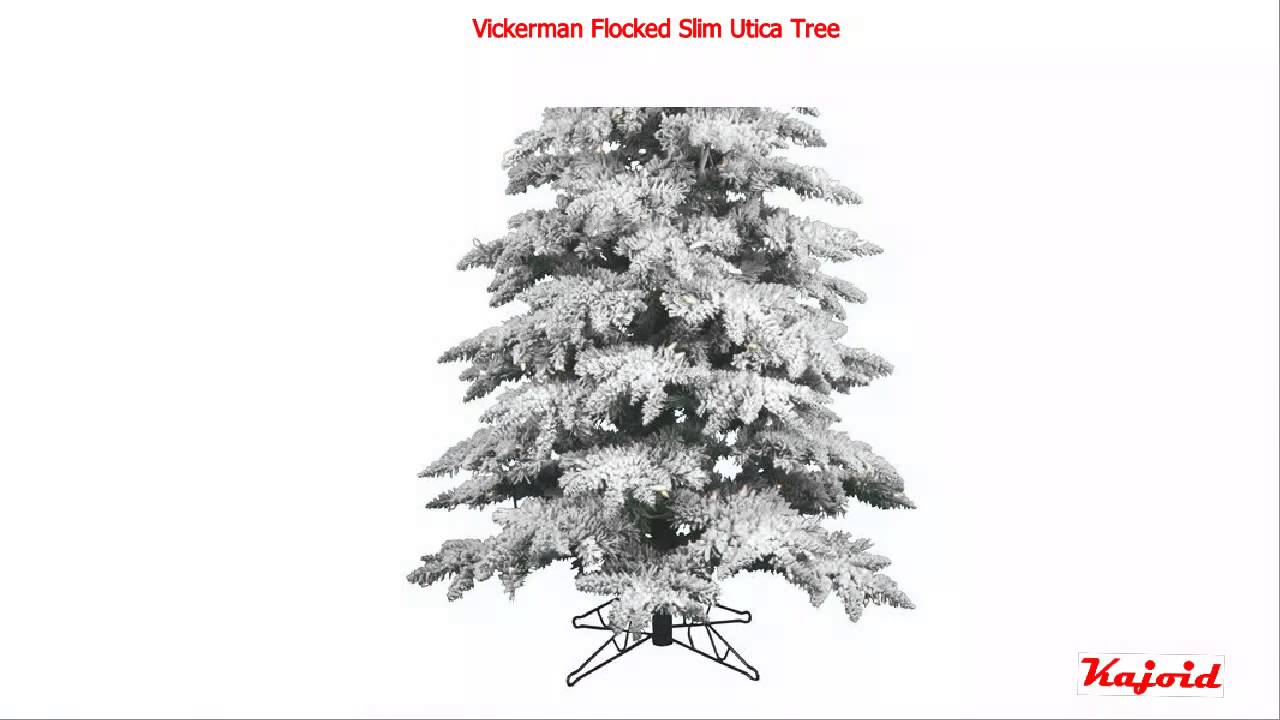 Vickerman Flocked Slim Utica Tree, 7,5 Feet YouTube