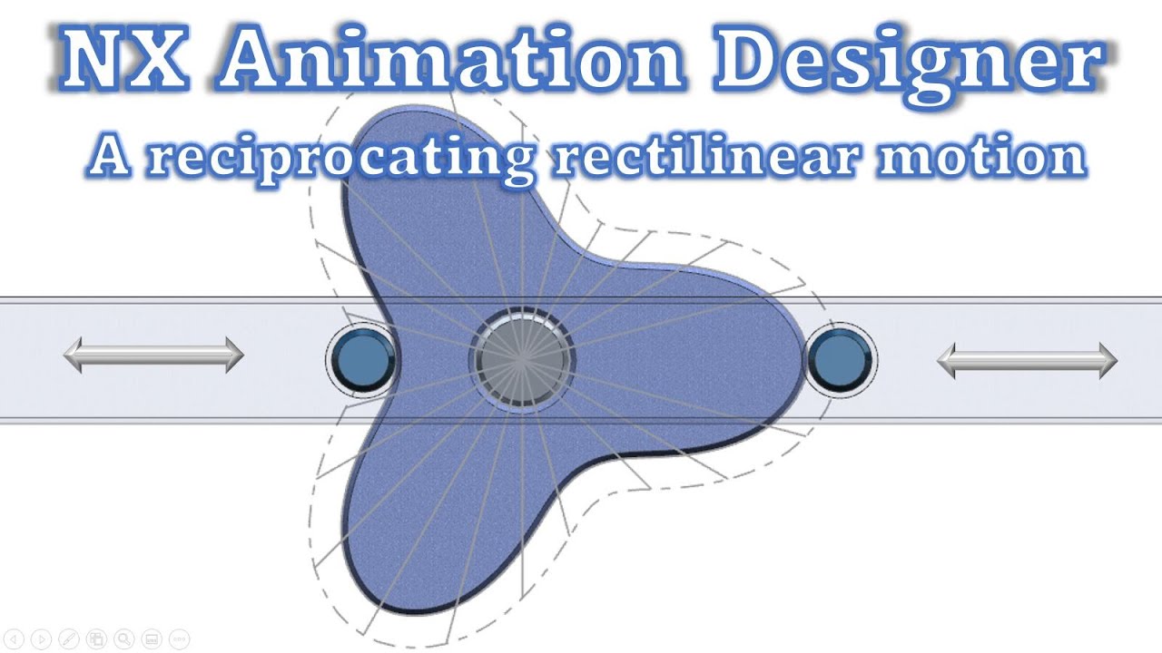 NX Animation Designer; a reciprocating rectilinear motion; 삼각형상의 캠을 이용한 ...