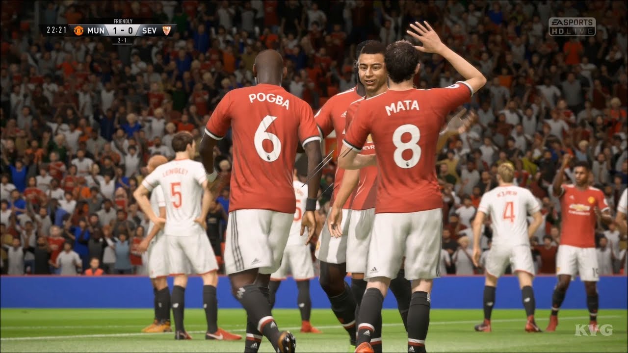 FIFA 18 - Manchester United vs Sevilla - UEFA Champions League Gameplay (HD) [1080p60FPS]
