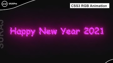 Happy New Year 2021 | CSS Text Burn Effect @uiuxpro