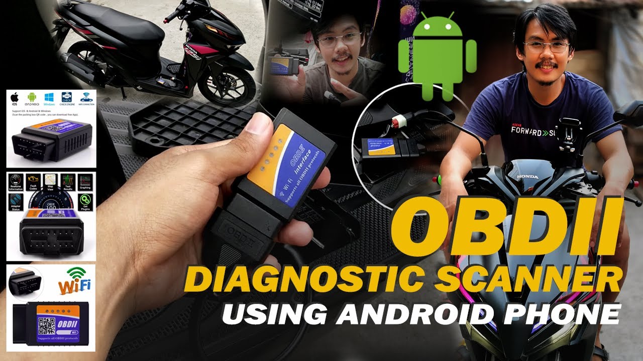 Motorcycle dash on your phone with OBD II reader 