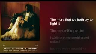 Daniel Caesar - Please Do Not Lean ft. BADBADNOTGOOD [ Lyrics   Hi-Res ]