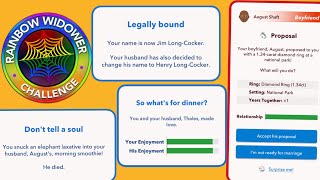 HOW TO COMPLETE THE RAINBOW WIDOWER CHALLENGE | be born in Florida | Bitlife